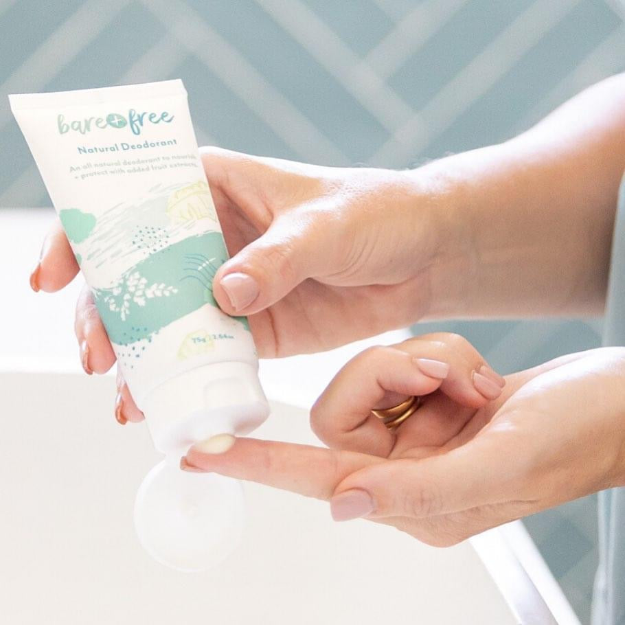 Effective Natural deodorant tubes in Original scent by Bare + Free Australia