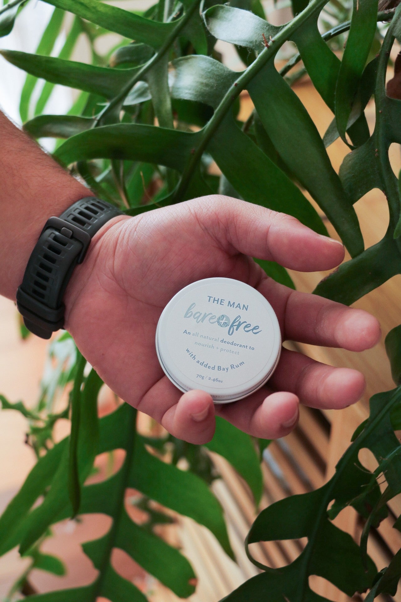 The Man Bare + Free The Man Bay rum Scented deodorant trio pack for sensitive skin