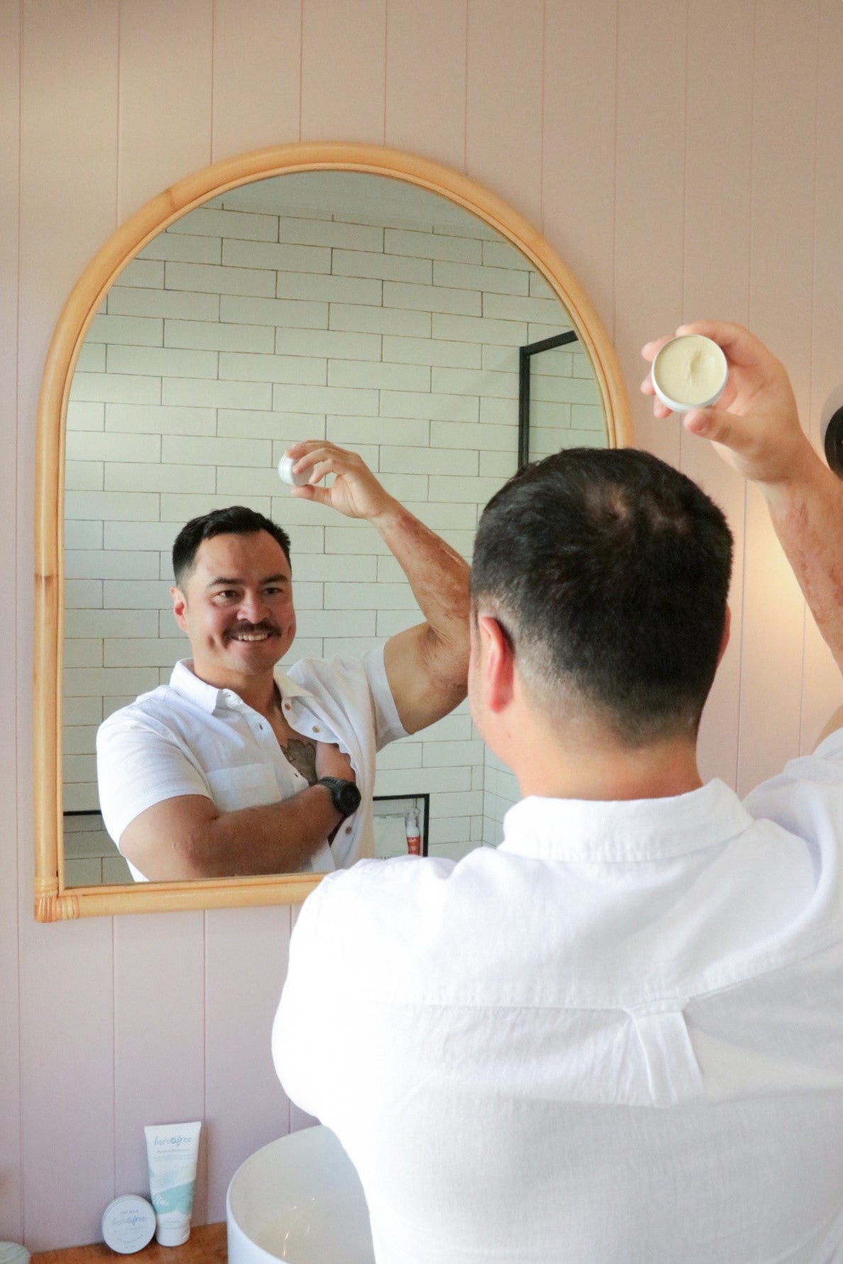 The Man Bare + Free The Man Bay rum Scented deodorant trio pack for sensitive skin