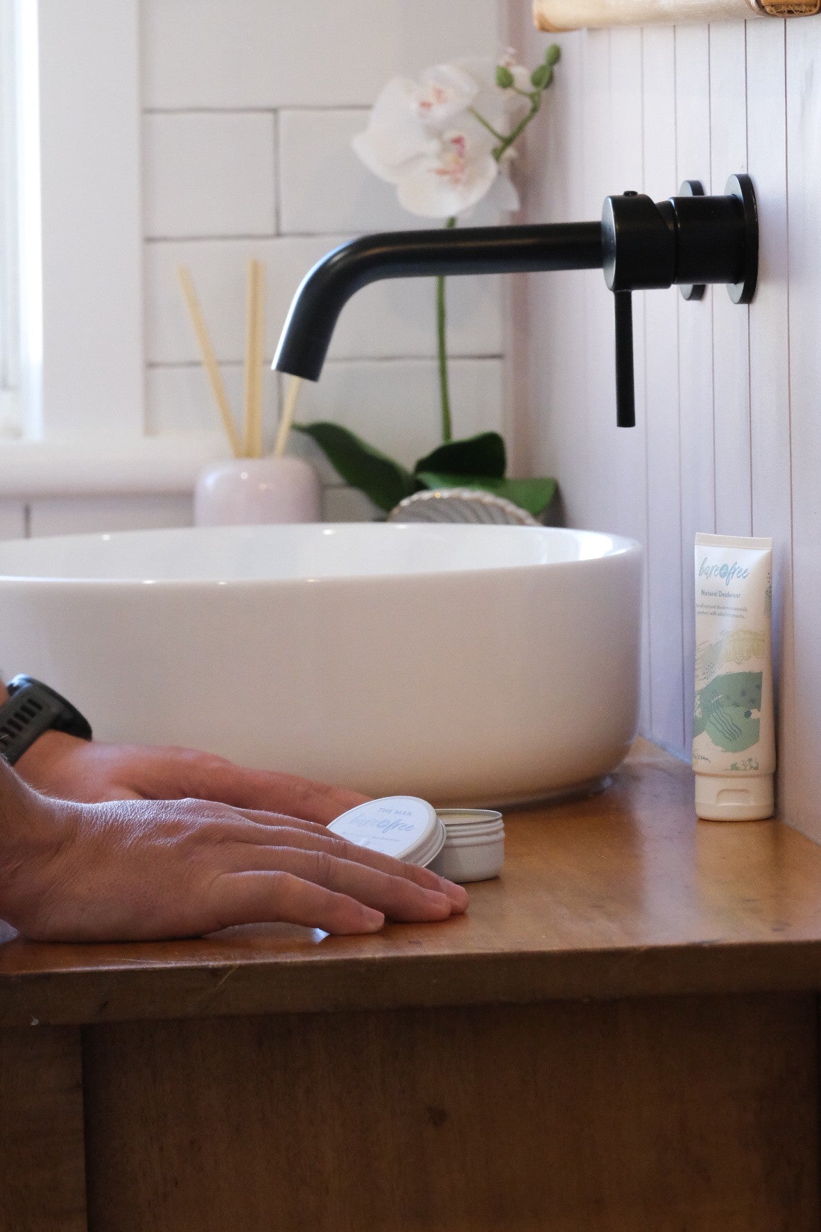 The Man Bare + Free The Man Bay rum Scented deodorant trio pack for sensitive skin