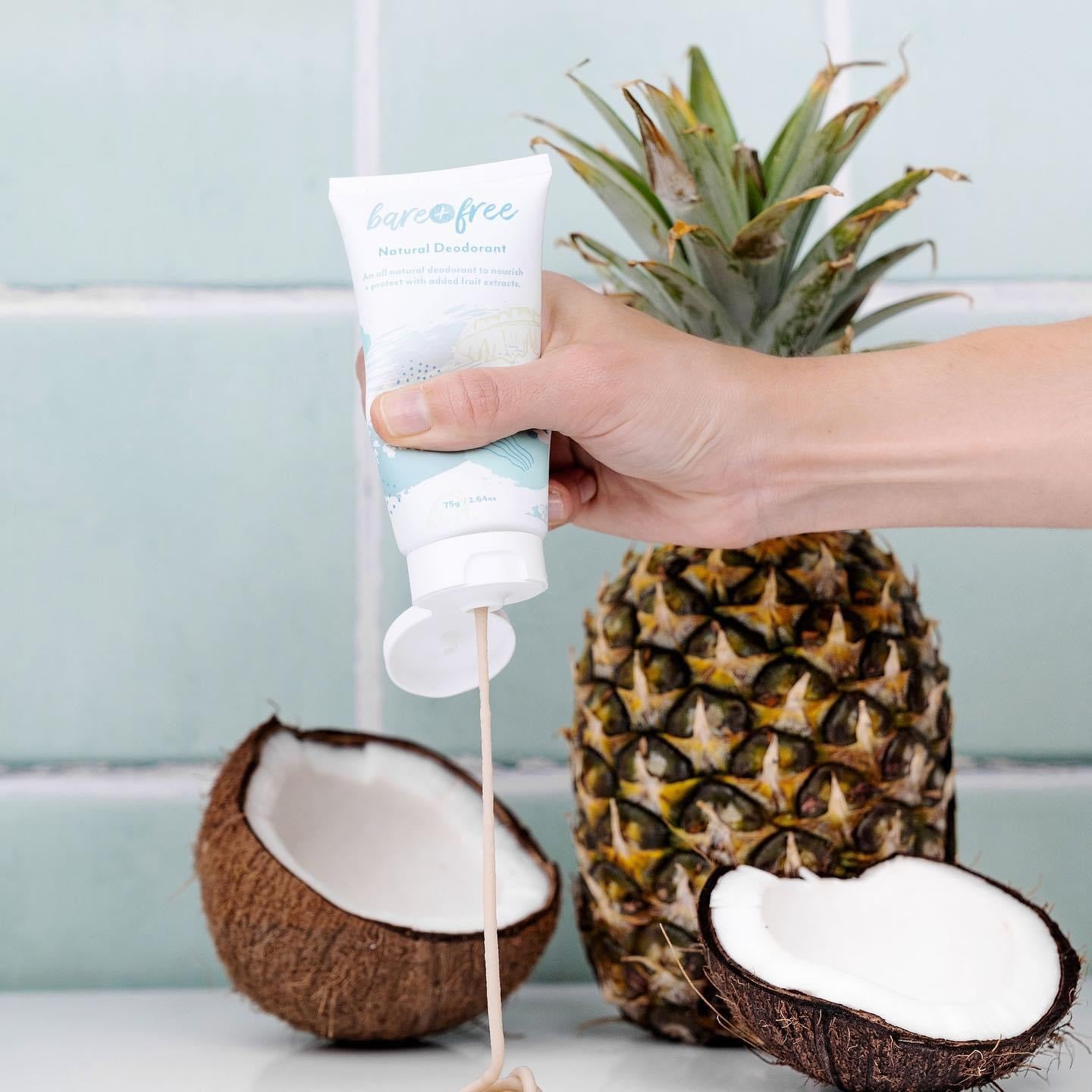 Effective Natural deodorant tubes in Original scent by Bare + Free Australia