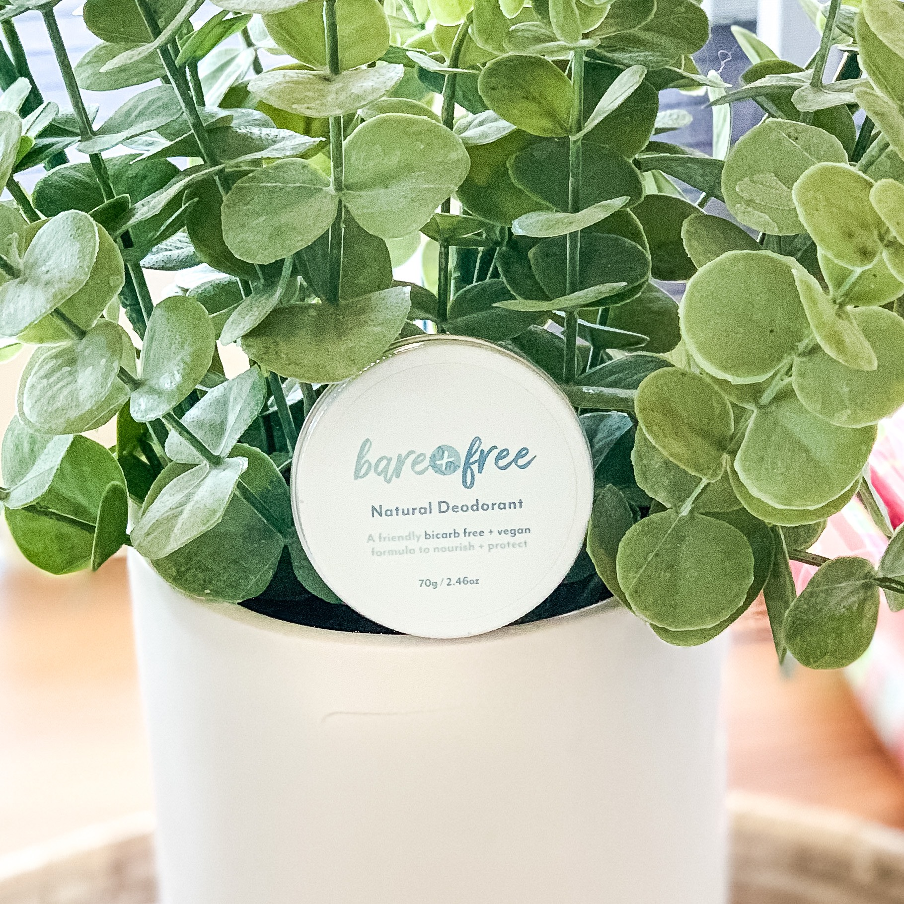 Bare + Free Friendly bicarb-free deodorant trio pack for sensitive skin