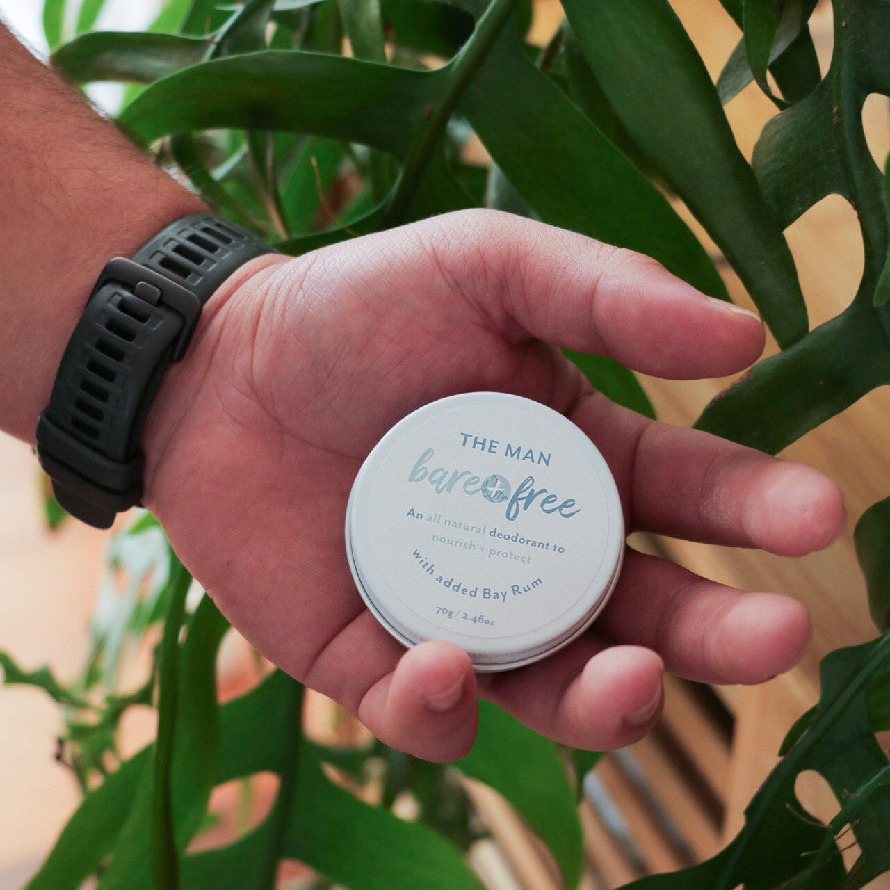 The Man Bare + Free The Man Bay rum Scented deodorant trio pack for sensitive skin